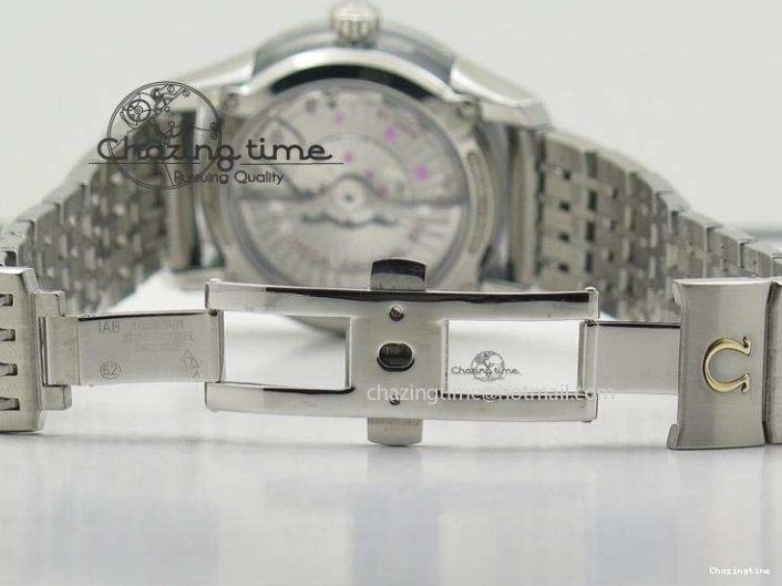 0401 De Ville Hour Vision Co-Axial 41mm SS V6F Best Edition Black Dial On SS Bracelet A BestValue 8277